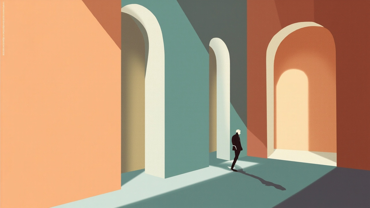 Abstract editorial illustration accompanying “House Rules and Etiquette in Femdom Relationships”.